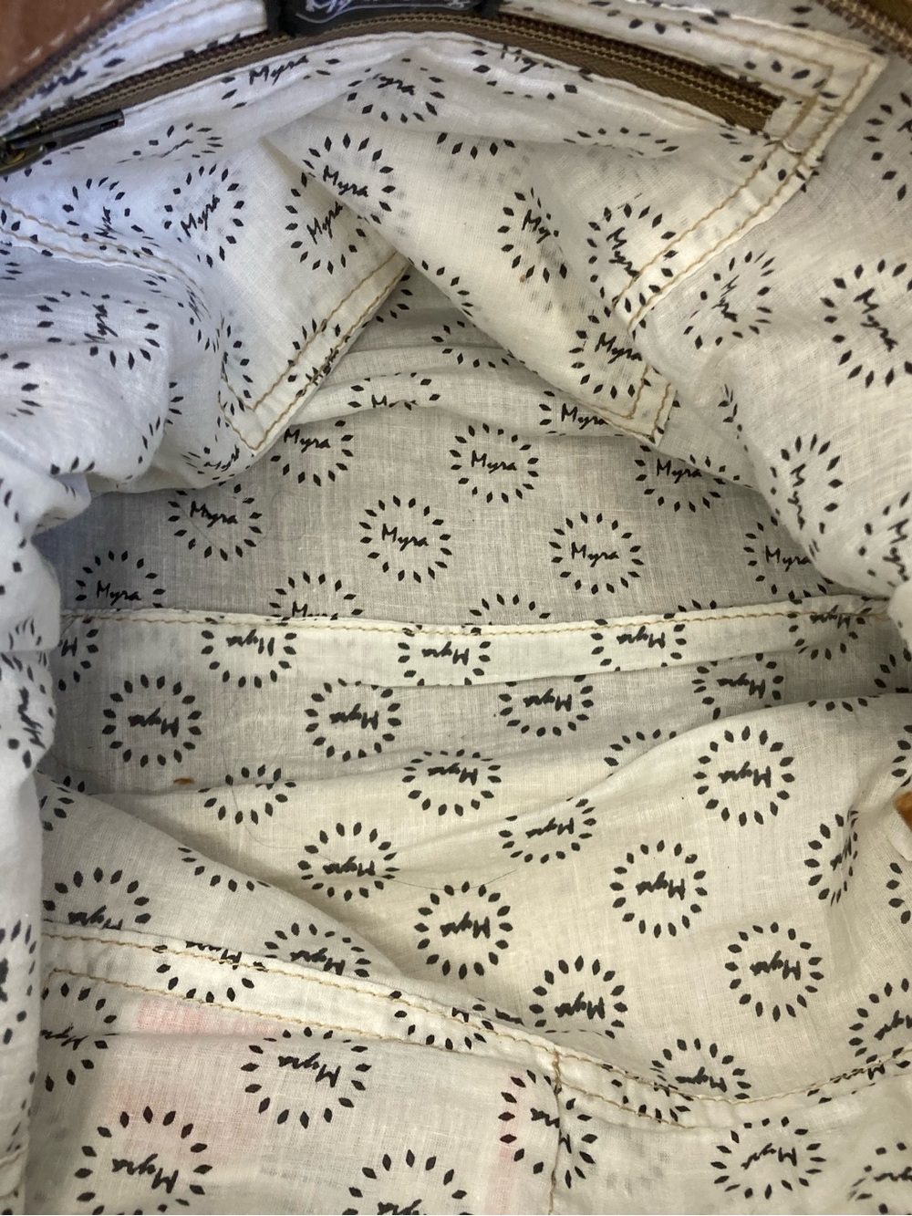 Myra Bag Calyrex Rug Tapestry Leather Tote Bag - Picture 3 of 5